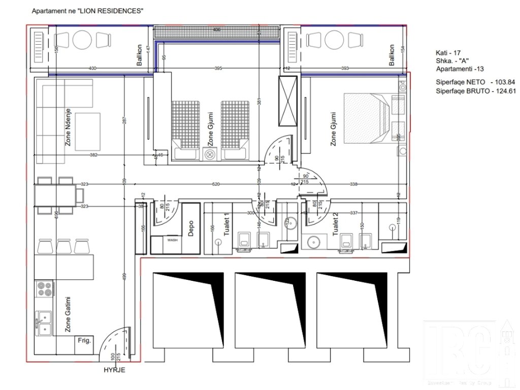 SHITET APARTAMENT 2+1+2 TE LION 2 RESIDENCE!!!