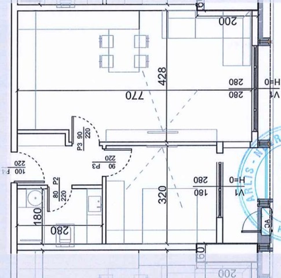 Apartment 1+1 for sale at United Tower of Tirana, Dinamo Complex