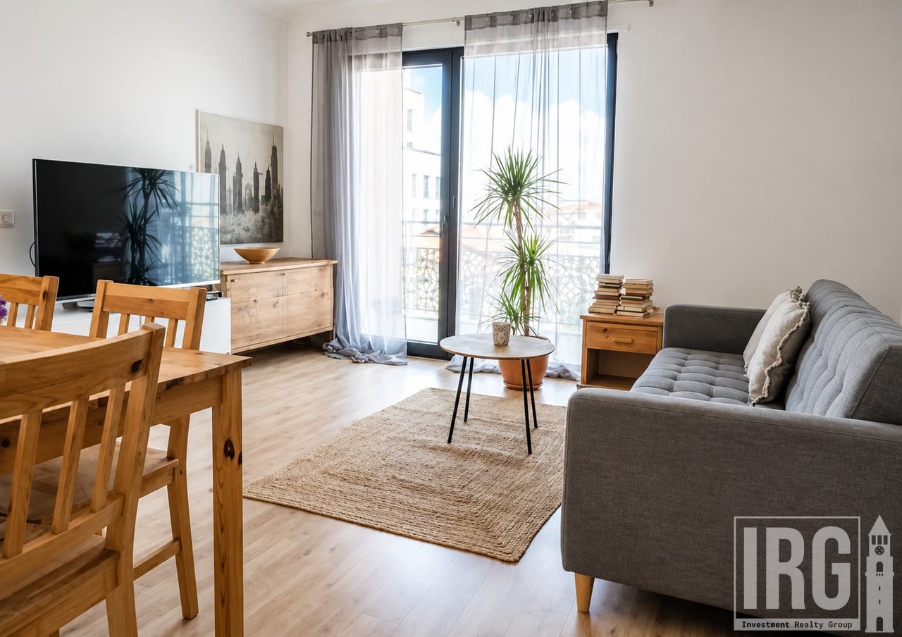 Shitet Apartament 1+1 i Mobiluar | 60 m² | Rruga Frosina Plaku, 21 Dhjetori