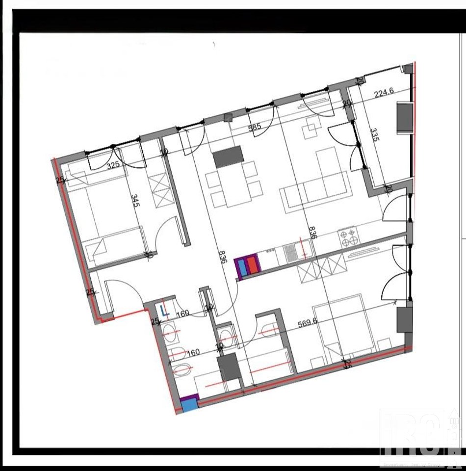 APARTAMENT 2+1+2 PER SHITJE | 104.2 m²| Bulevardi i Ri