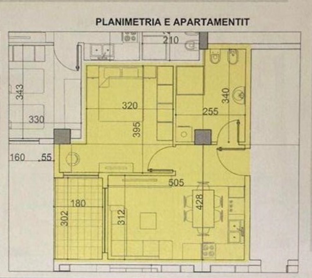 APARTAMENT 1+1 PER SHITJE– Rezidenca Belfiore 1