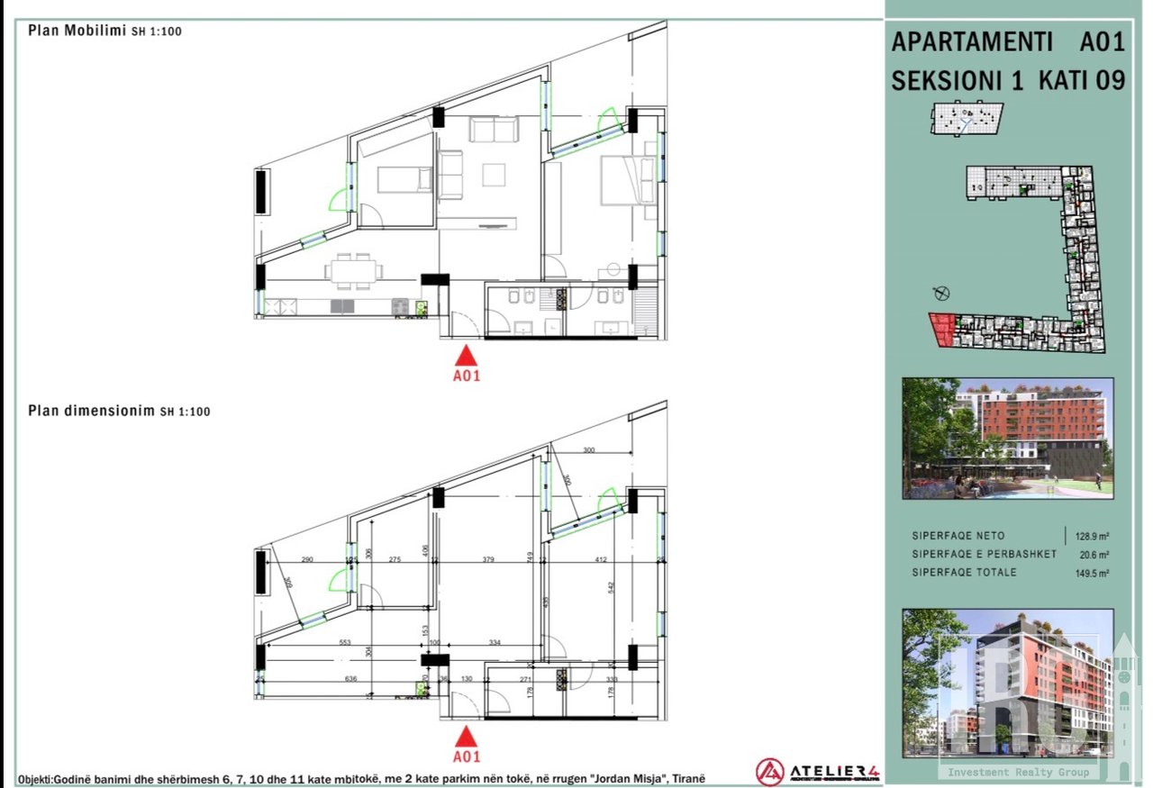 VENDESI APPARTAMENTO 2+1+2 A NDREGJONI, NUOVO BOULEVARD | 25,500,000 LEKË