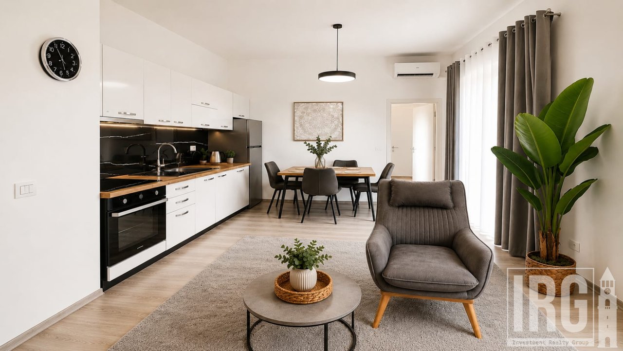 For Rent 1+1 Apartment Newly Furnished in Mangalem Residence, Ali Demi