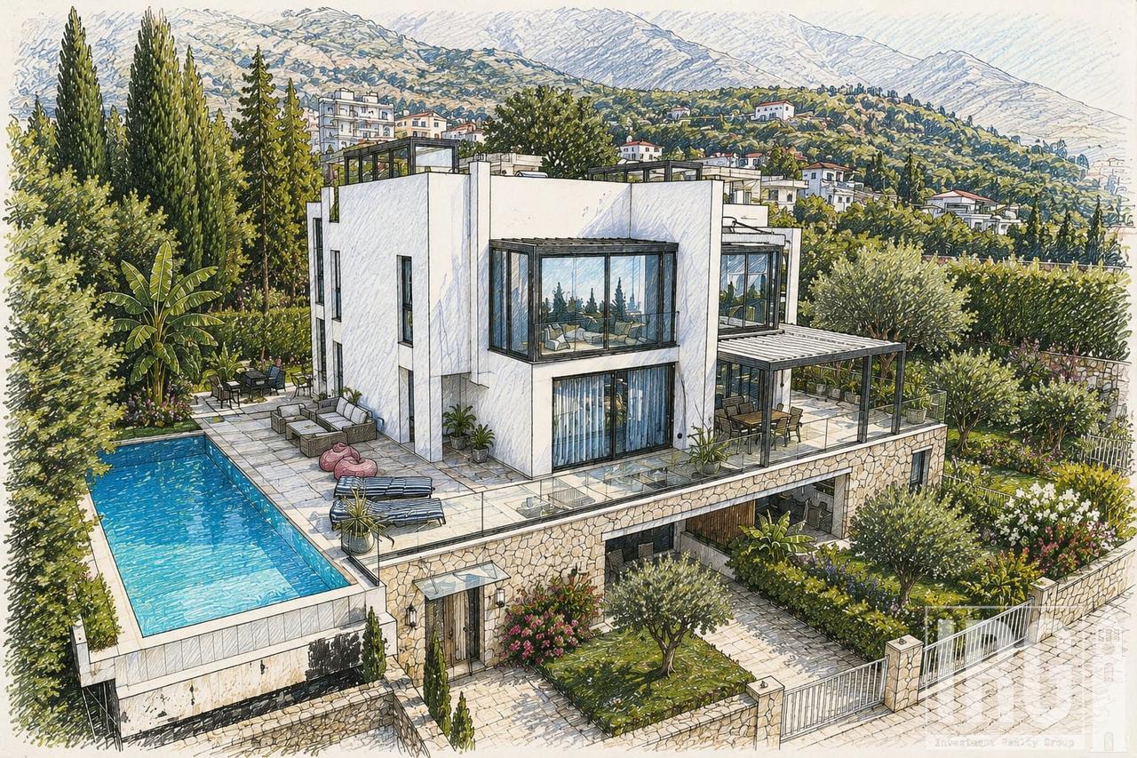 Apartment 2+1 in Dhërmi – 116.4 m² Net, Yard &amp; Parking.