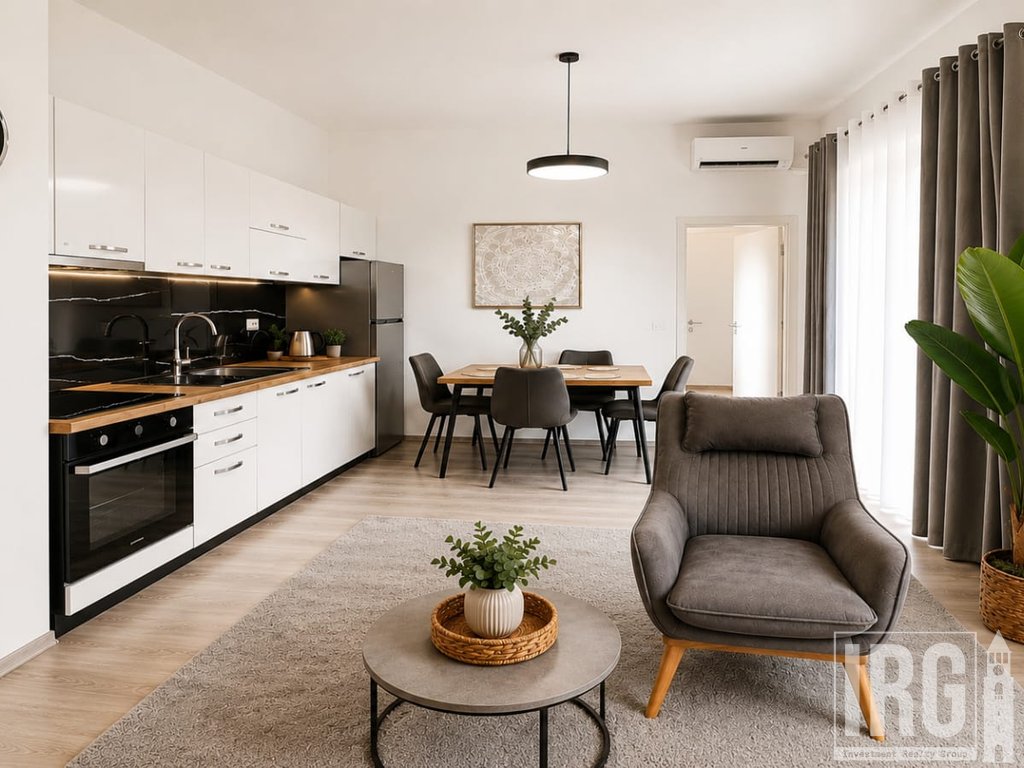 For Rent 1+1 Apartment Newly Furnished in Mangalem Residence, Ali Demi