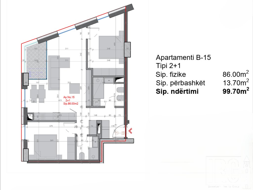APARTAMENT 2+1+2 TE KRYQËZIMI I "FARMACIA 10", Rr. DIBRËS