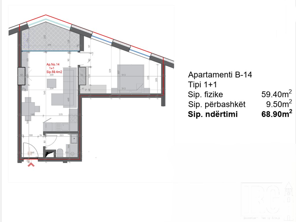 APARTAMENT 1+1 TE KRYQËZIMI I "FARMACIA 10"