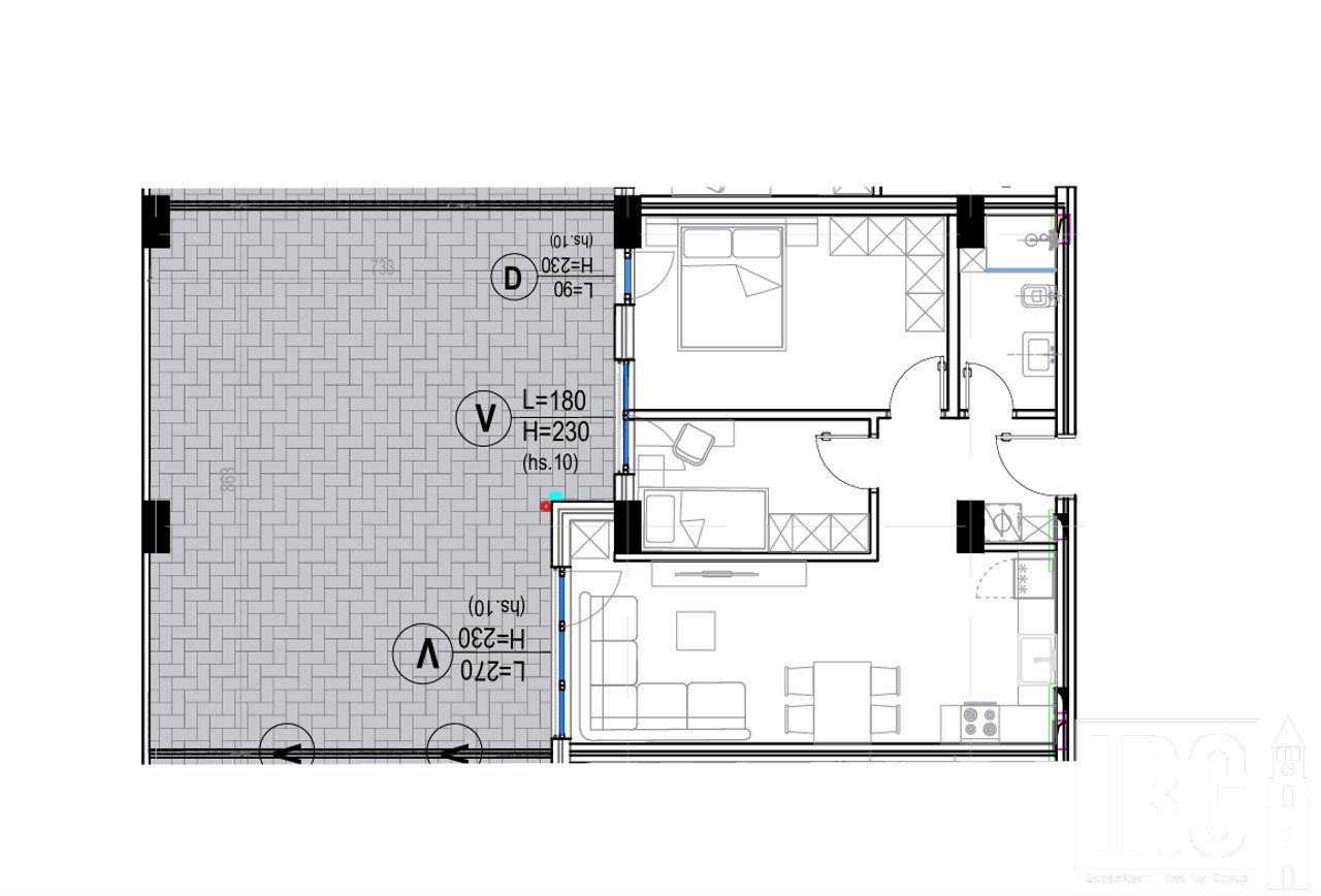 Appartamento 2+1 presso la Residenza Kodra e Diellit