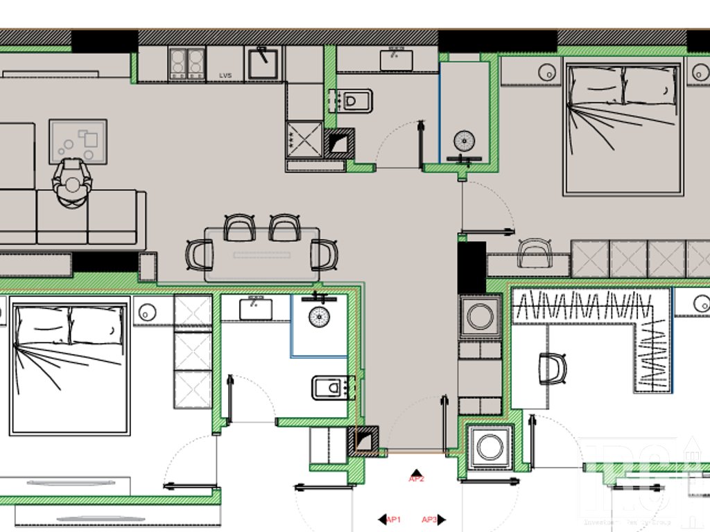 Apartament 1+1 tek Xheluks Residence