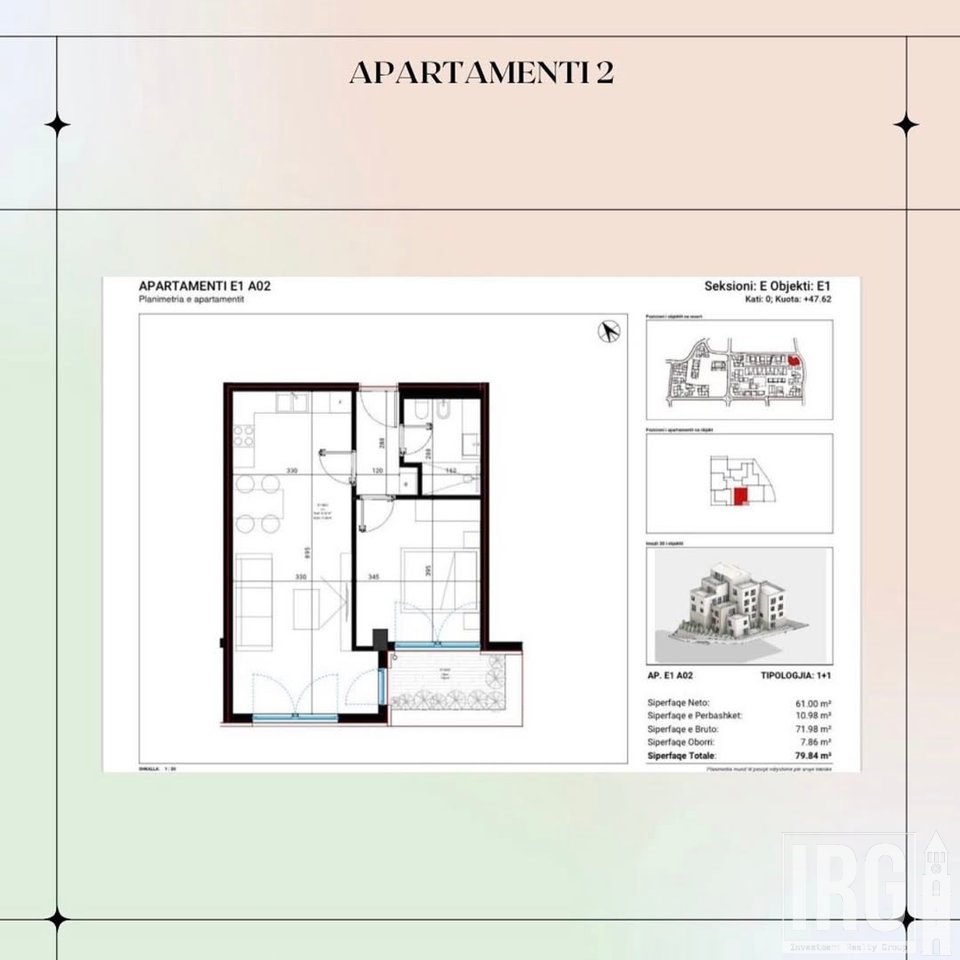 APARTMENT WITH PRIVATE YARD – SQUARE VILLAGE, DRYMADES