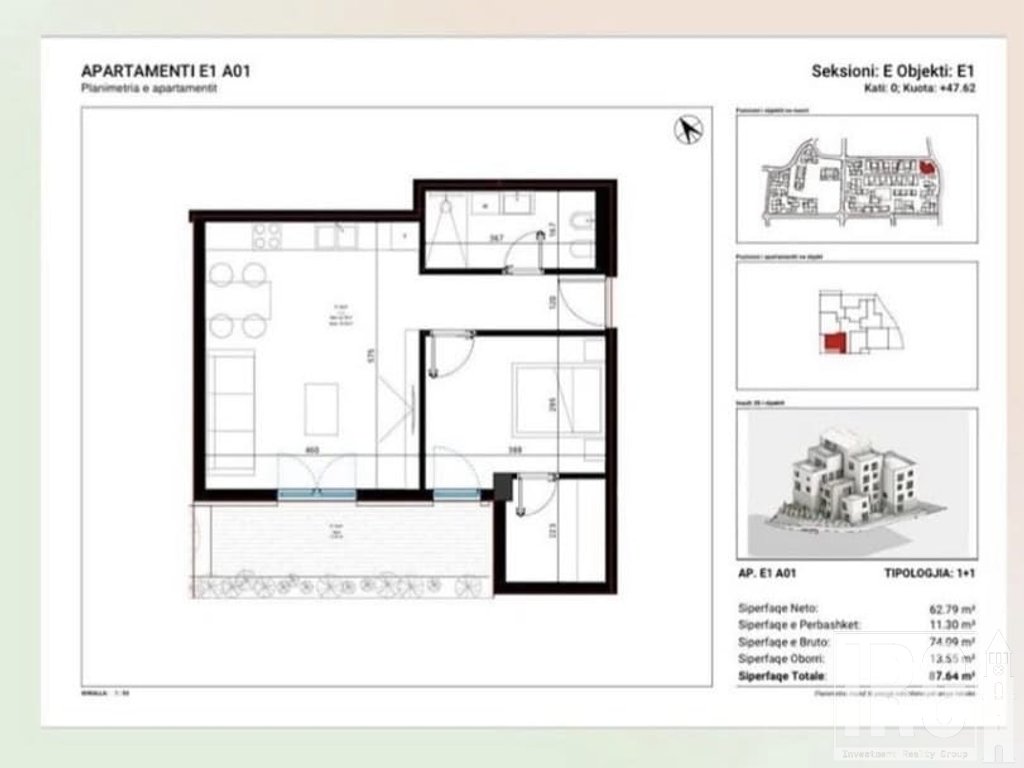 APARTAMENT ME OBORR PRIVAT – SQUARE VILLAGE, DRYMADES