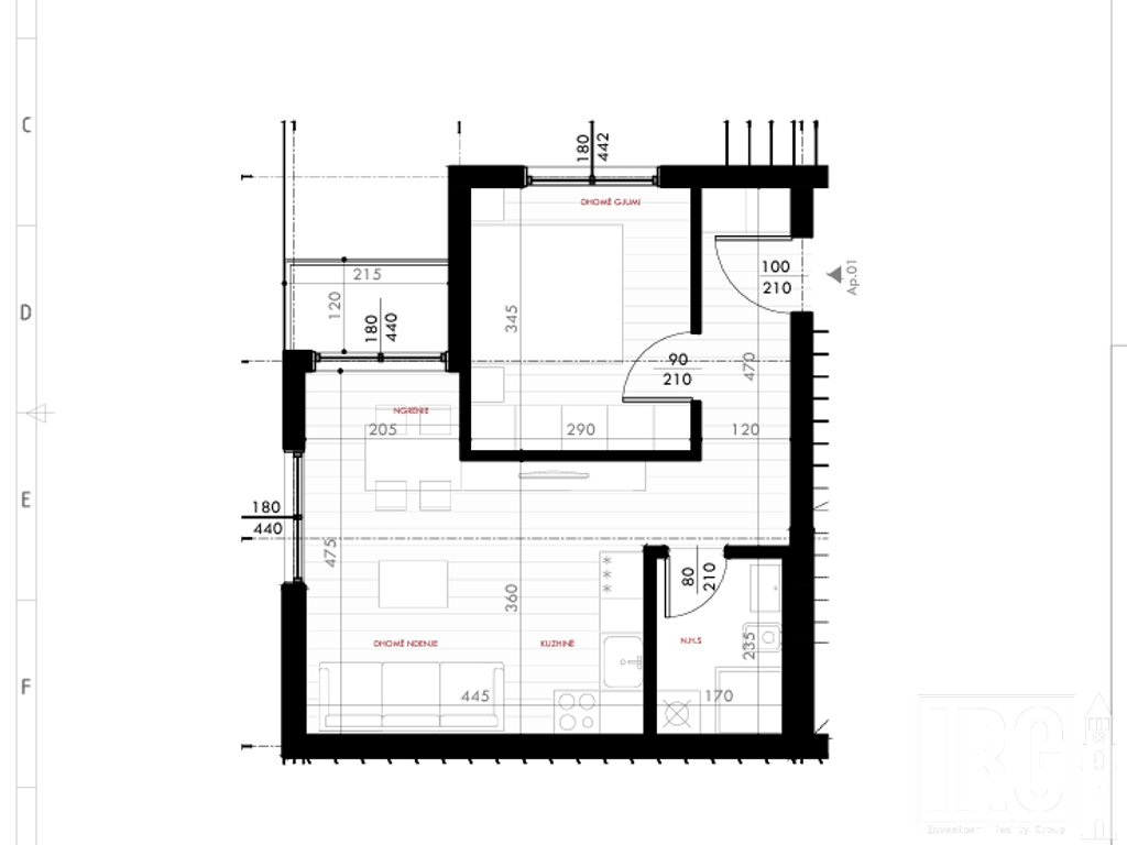 Apartament 1+1 tek Pishat e Buta, Golem