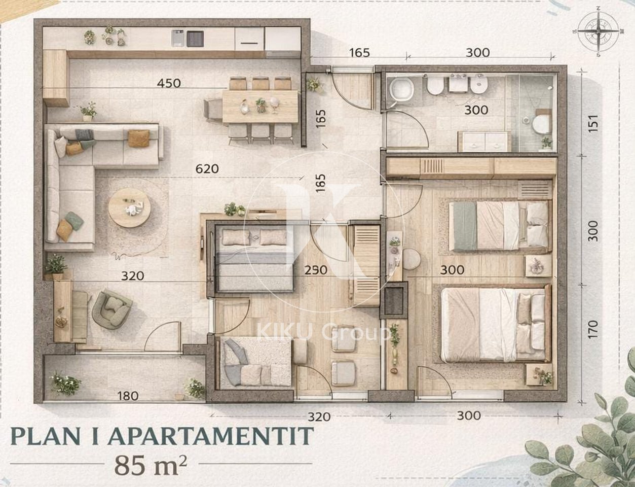 Shitet  Apartament  2+1, Kamëz