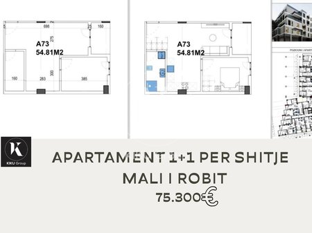 📍 Apartament 1+1 për Shitje – Mali i Robit