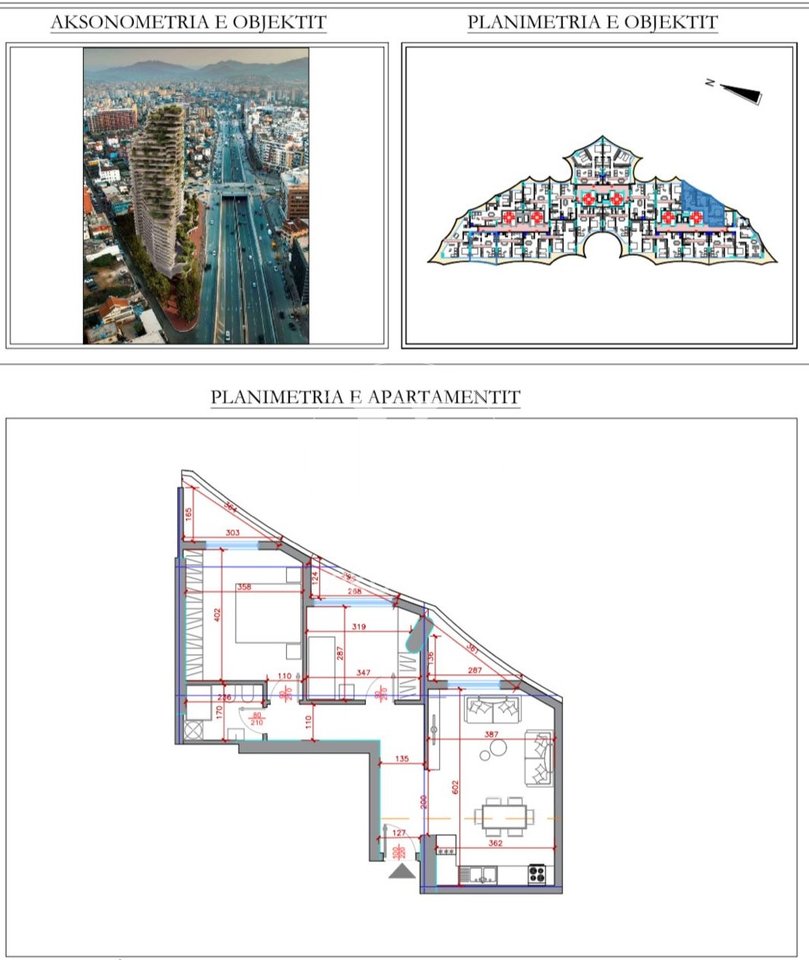 Appartamento 2+1 in vendita nella residenza più nuova di Astir – L'Aquila di Tirana