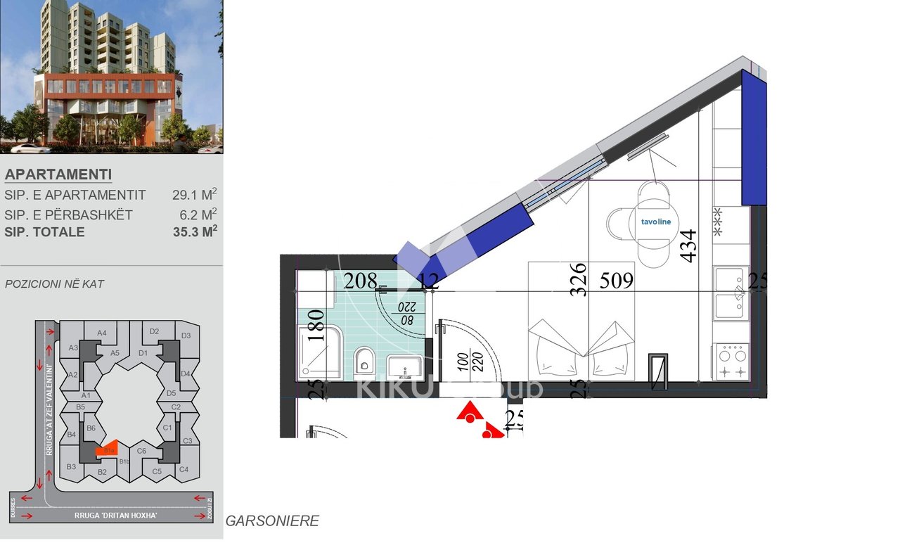 🏡 Garsoniere për shitje – Colonnade Residence