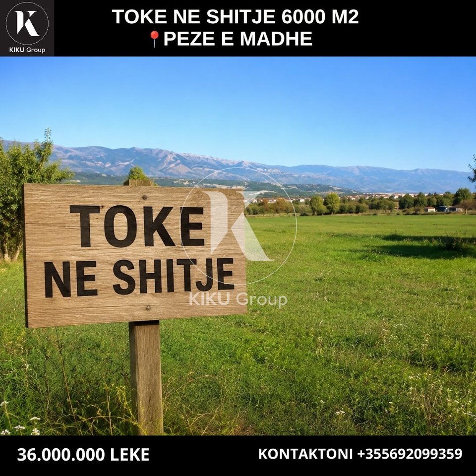 Terreno in Vendita – Pezë e Madhe, vicino a Mugull