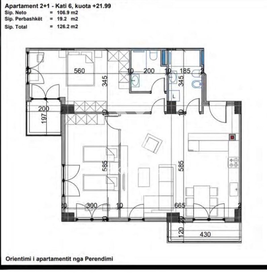 🔴 SHITET APARTAMENT 2+1+2 – ISH PARKU / VIVA COMPLEX