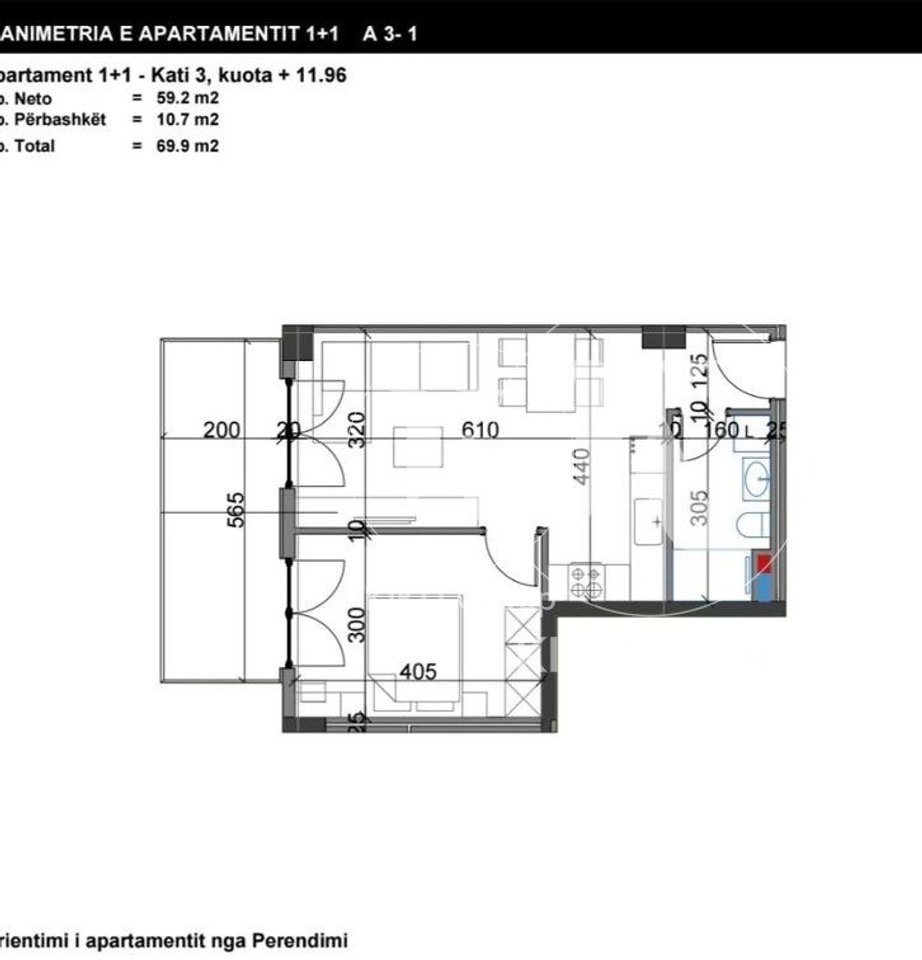 Shitet Apartament 1+1, Viva Complex 2