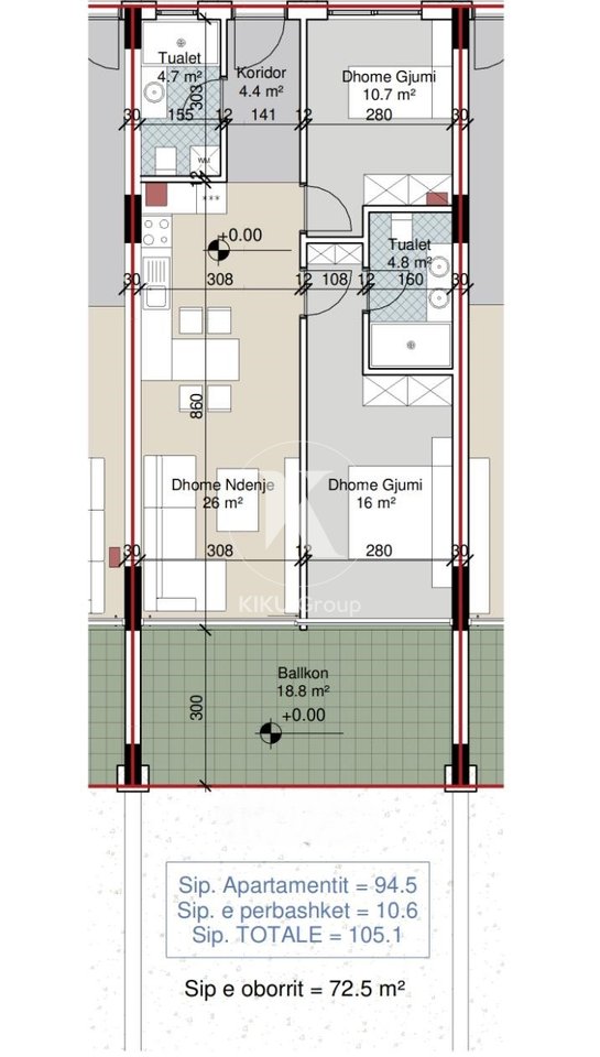 Duplex 2+1 in Vendita – Con Cortile Privato e Vista sulla Marina