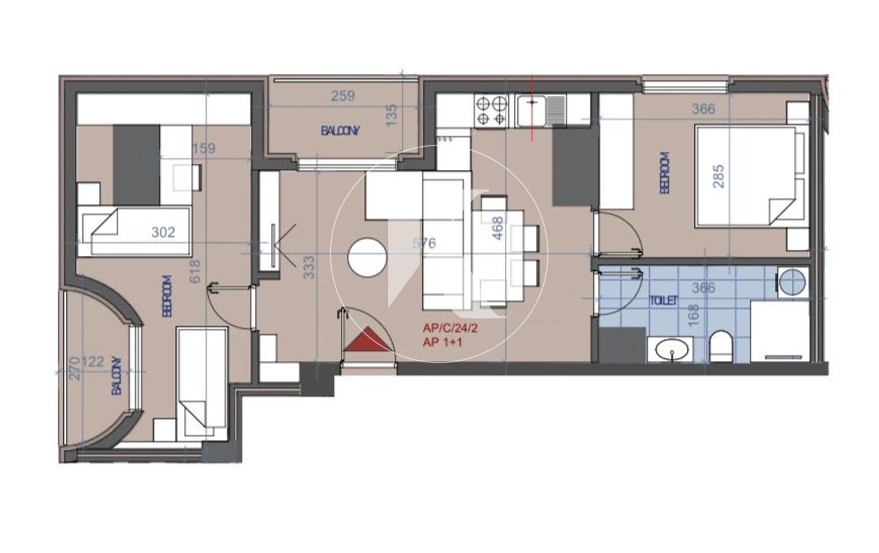 APARTAMENT 2+1 PËR SHITJE – HORA VERTIKALE, TE INXHINIERIA