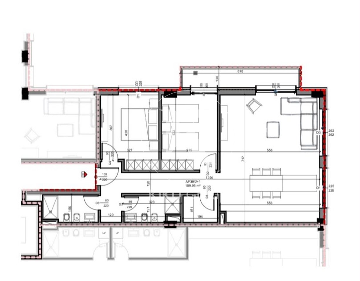 Shitet Apartament 2+1+2