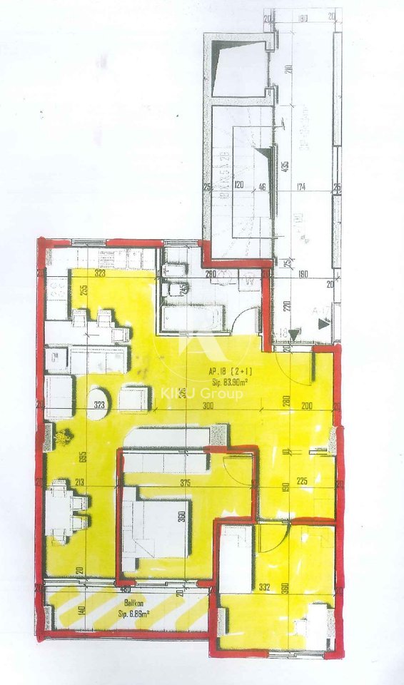 2+1 apartment for sale in Yzberisht, near Eco Market