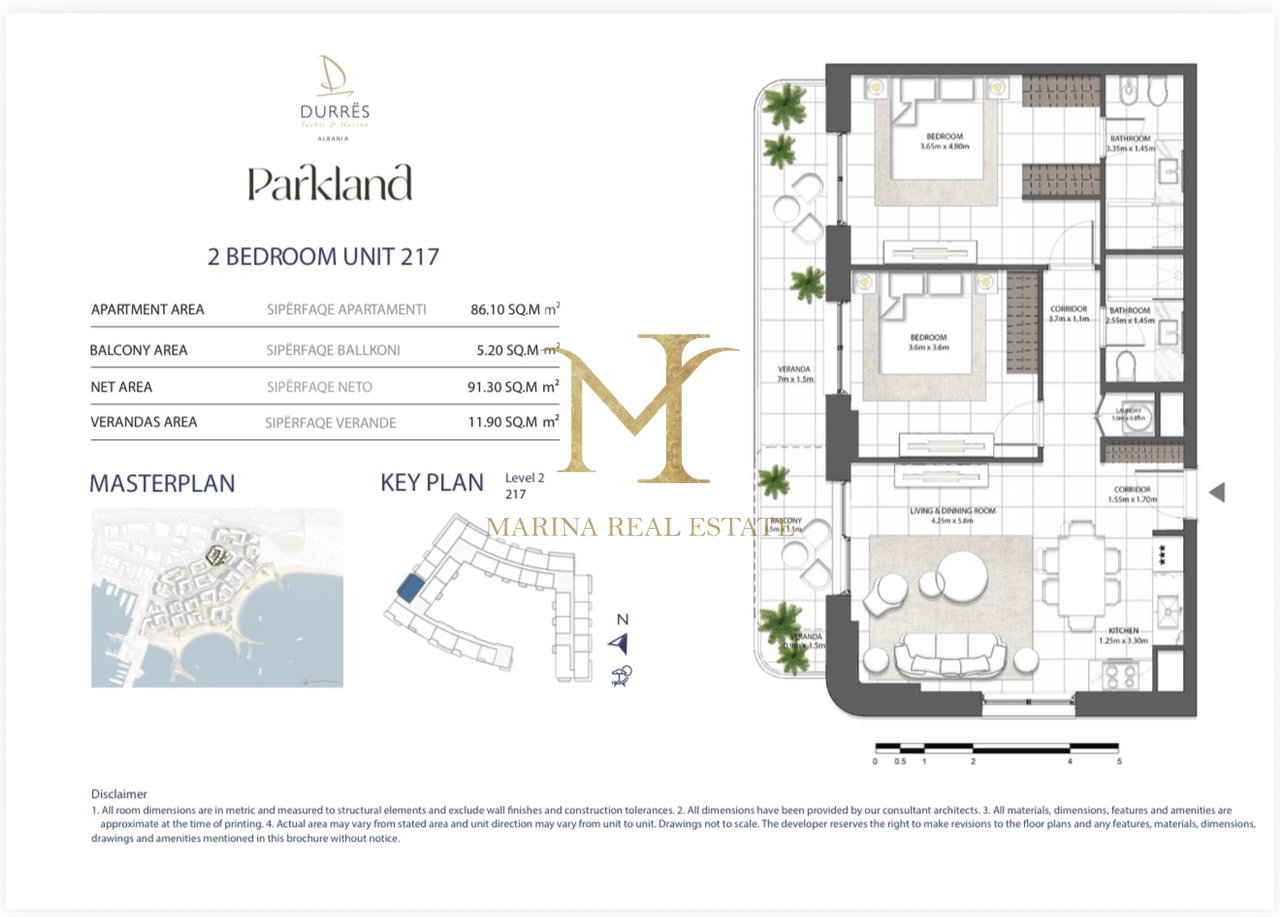 Shitet apartament 2+1+2 tek “DURRES YACHT MARINA