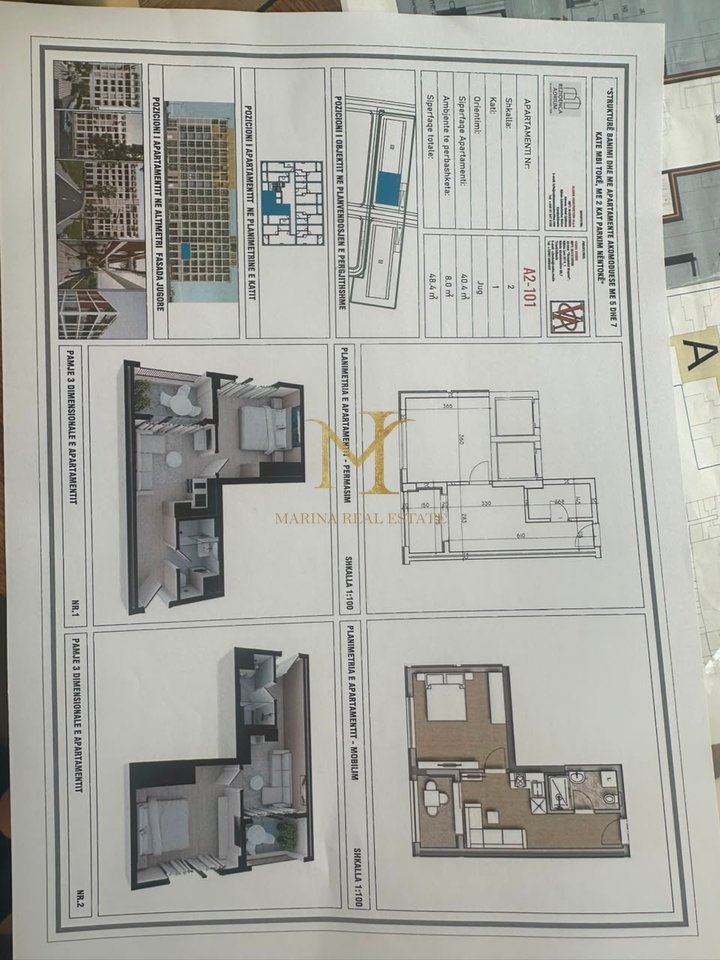 APARTAMENT1+1 NE SHITJE NE RESIDENCEN ADRIUM, GOLEM!!!