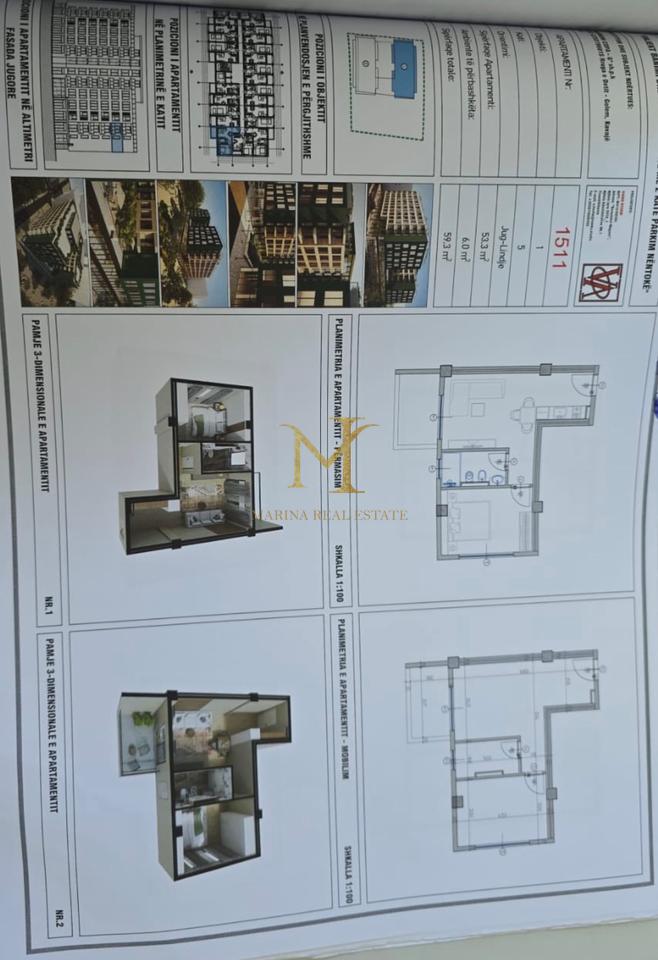 Appartamento 1+1 a Golem, Durres. Nuovo Edificio, completamento 2027. 59m2.