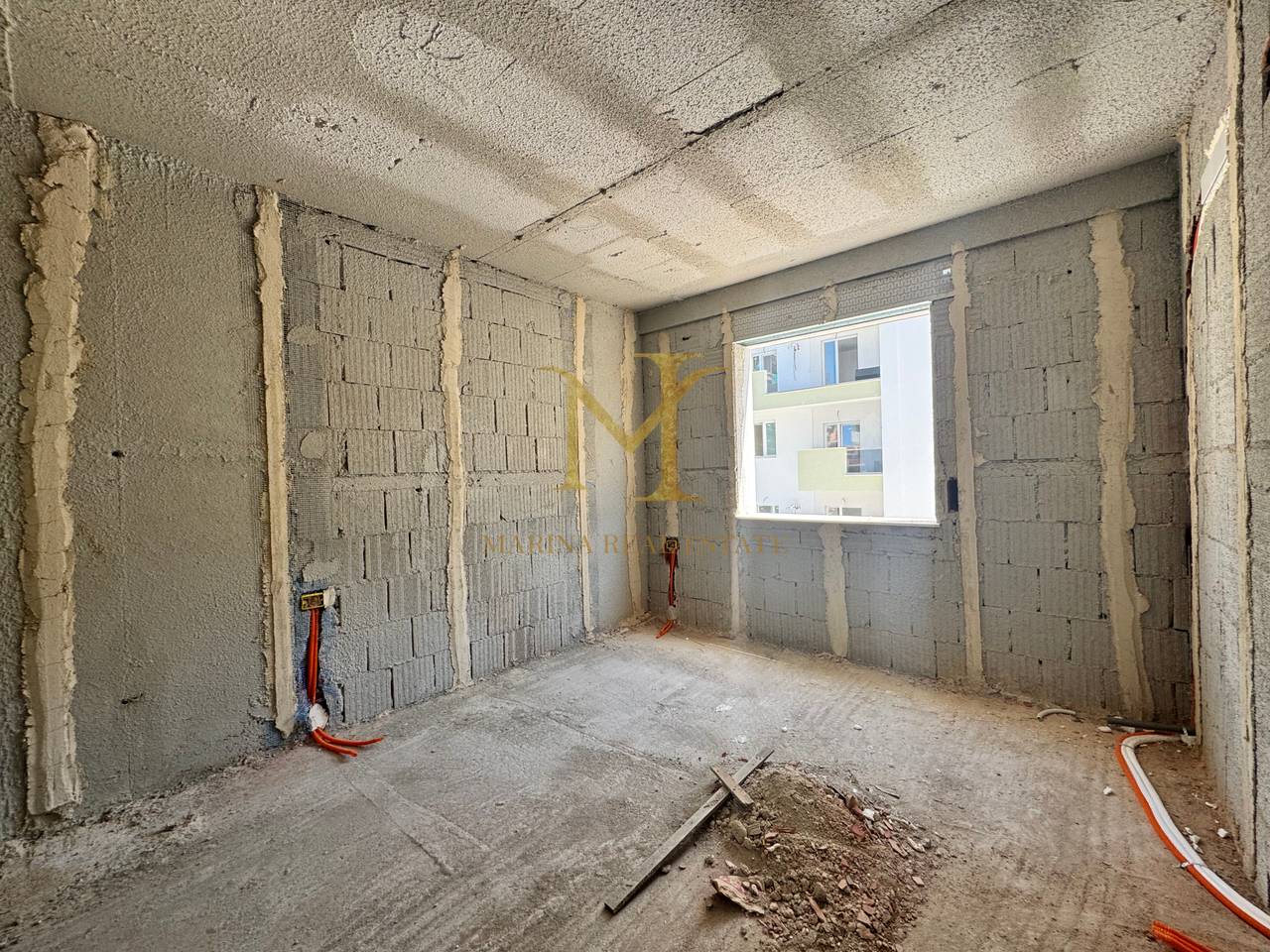 Appartamento 1+1 in vendita, nuovo edificio a Golem. 250m dal mare.