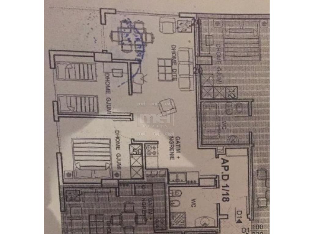 SHITET APARTAMENT 2+1 TEK UNAZA E RE.