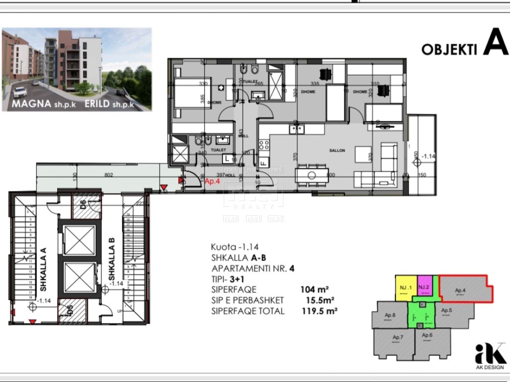 Shiten Apartamente Me Tipologji Te Ndryshme Tek Kopshti Botanik.