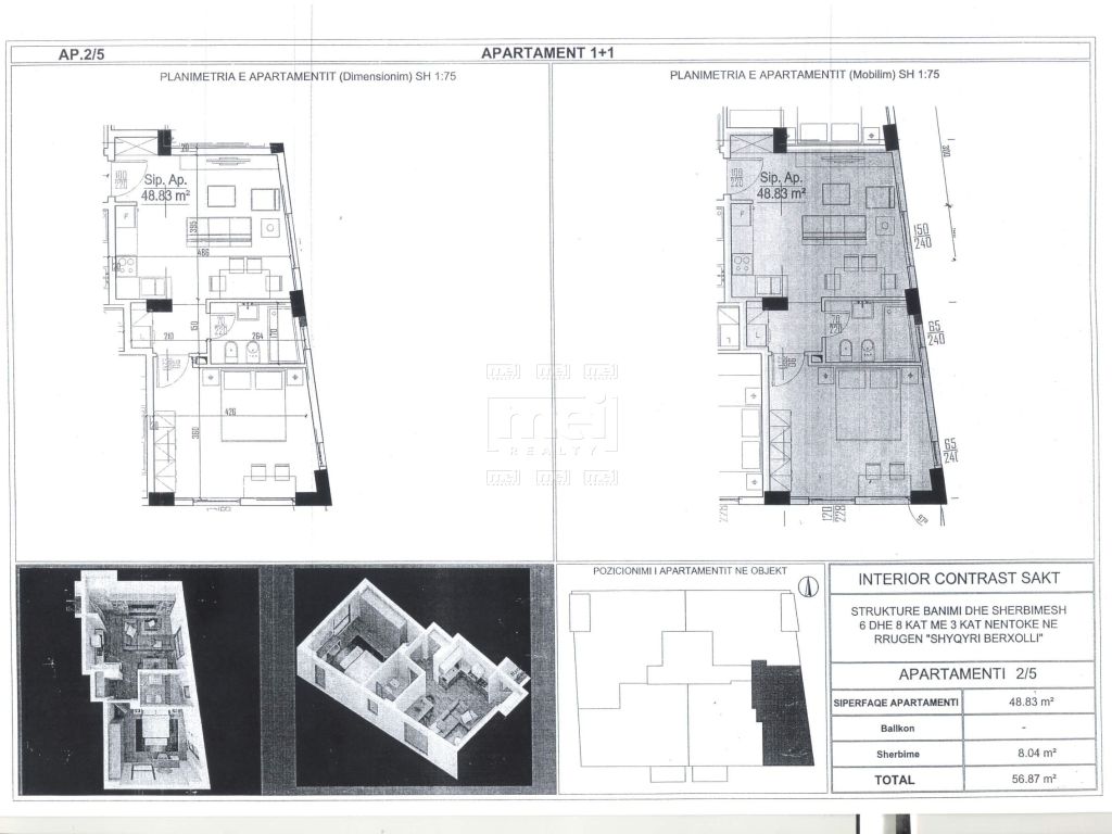 Ne Rrugen Myslym Shyri Shitet Apartament 1+1