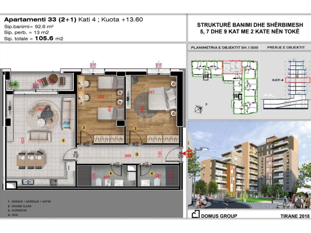 Tek Rruga e Barrikadave Shitet Apartament 2+1