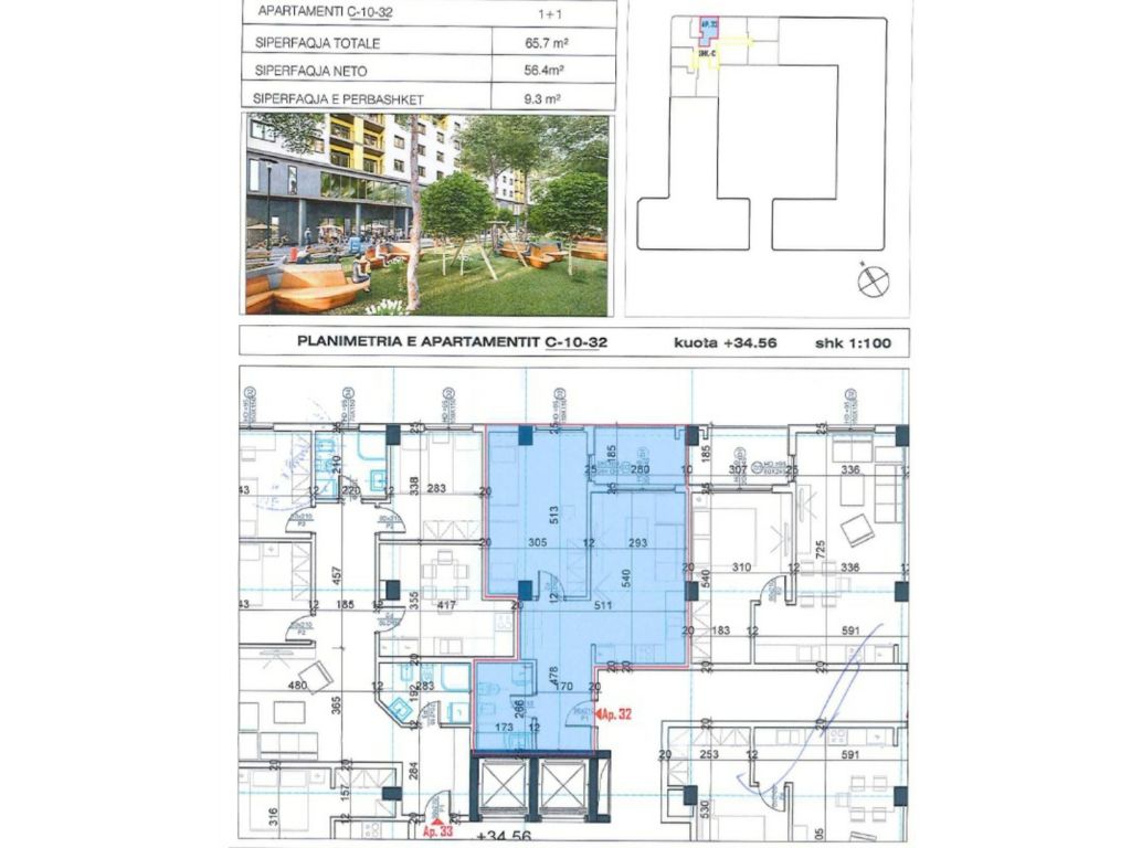 Shiten Apartamentet 2+1 Dhe 1+1 ne Pallat ne Ndertim ne Yzberish Prane BLV te RI