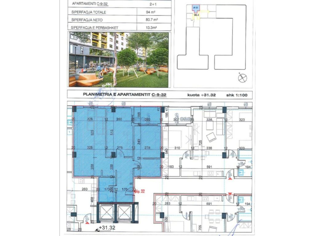 Shiten Apartamentet 2+1 Dhe 1+1 ne Pallat ne Ndertim ne Yzberish Prane BLV te RI 0