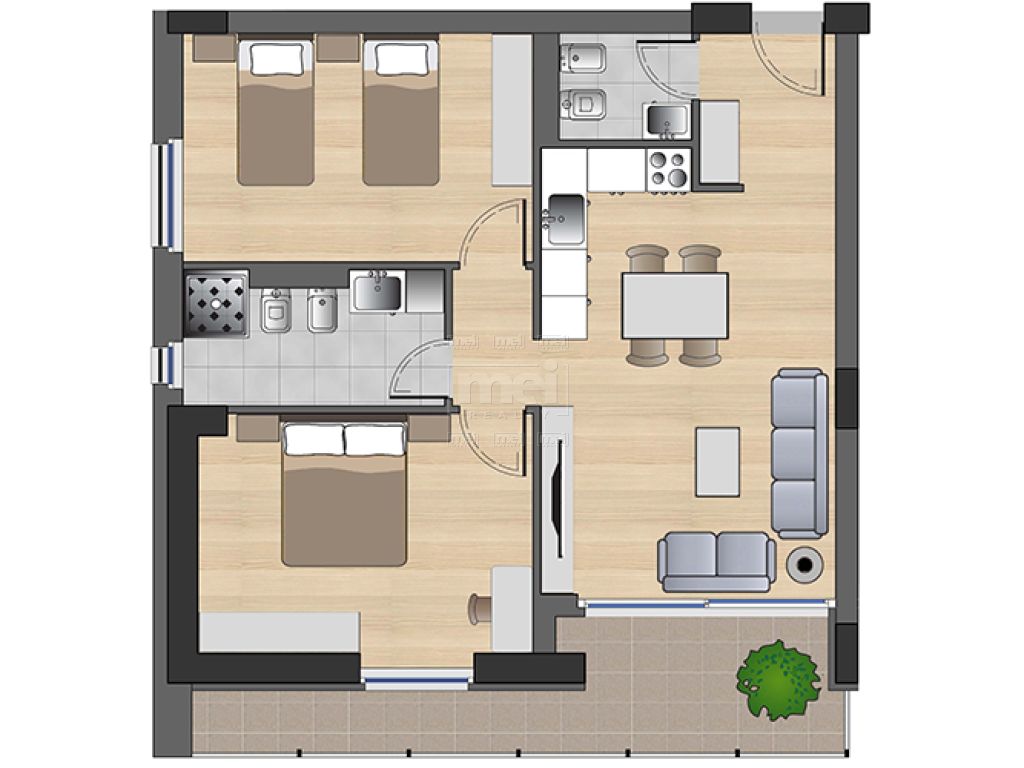 JEPET ME QIRA SUPER APARTAMENT I MOBILUAR 2+1 TEK FIORI DI BOSCO.