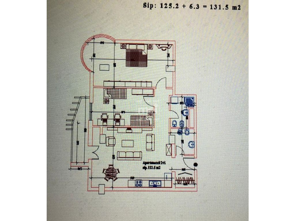 SHITET APARTAMENT 2+1+2 760 EURO M2 NE VOLLGA