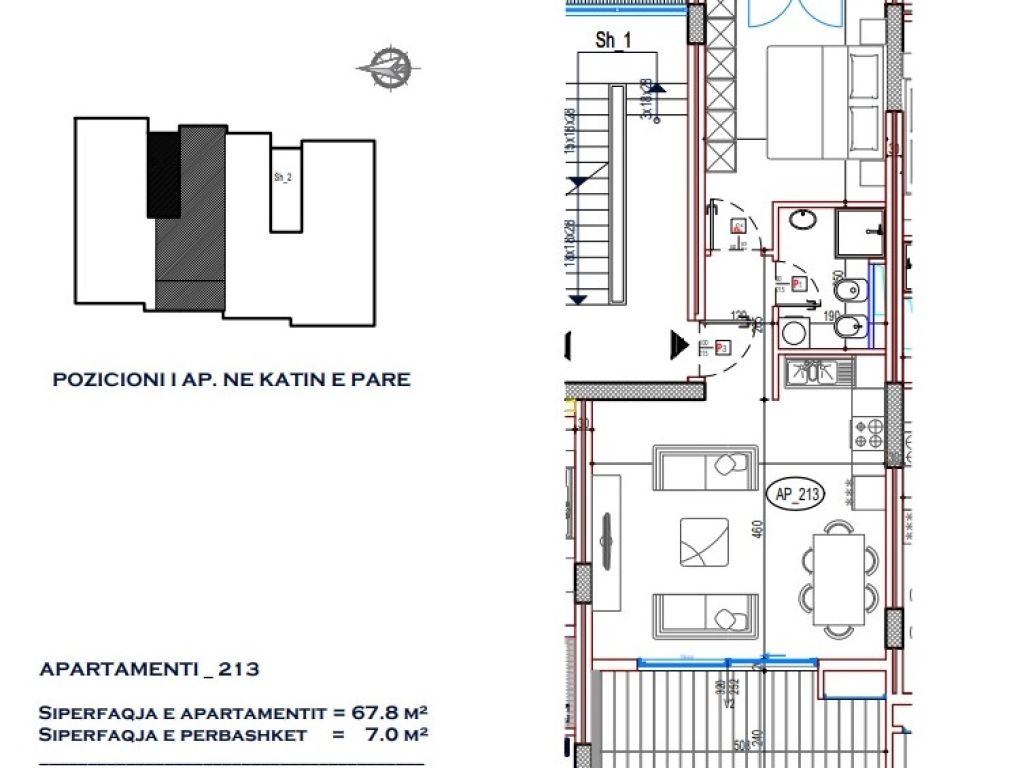 SHITET APARTAMENT 1+1 TEK SAN PIETRO, GJIRI I LALZIT