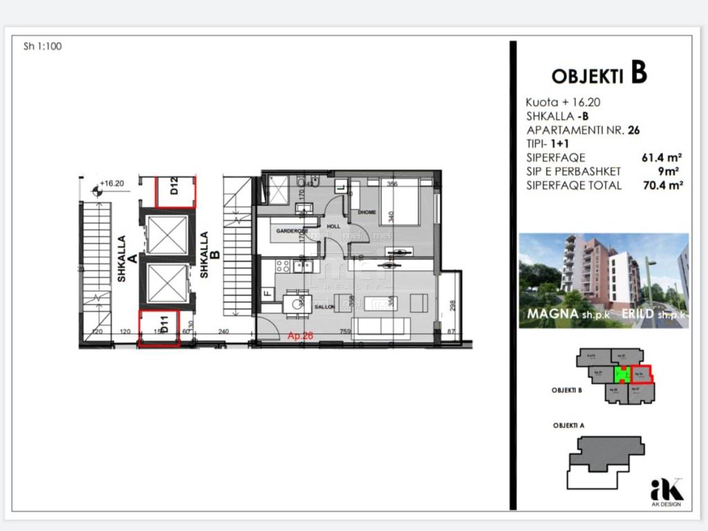 Te Kopshti Botanik Shitet Apartamenti 1+1