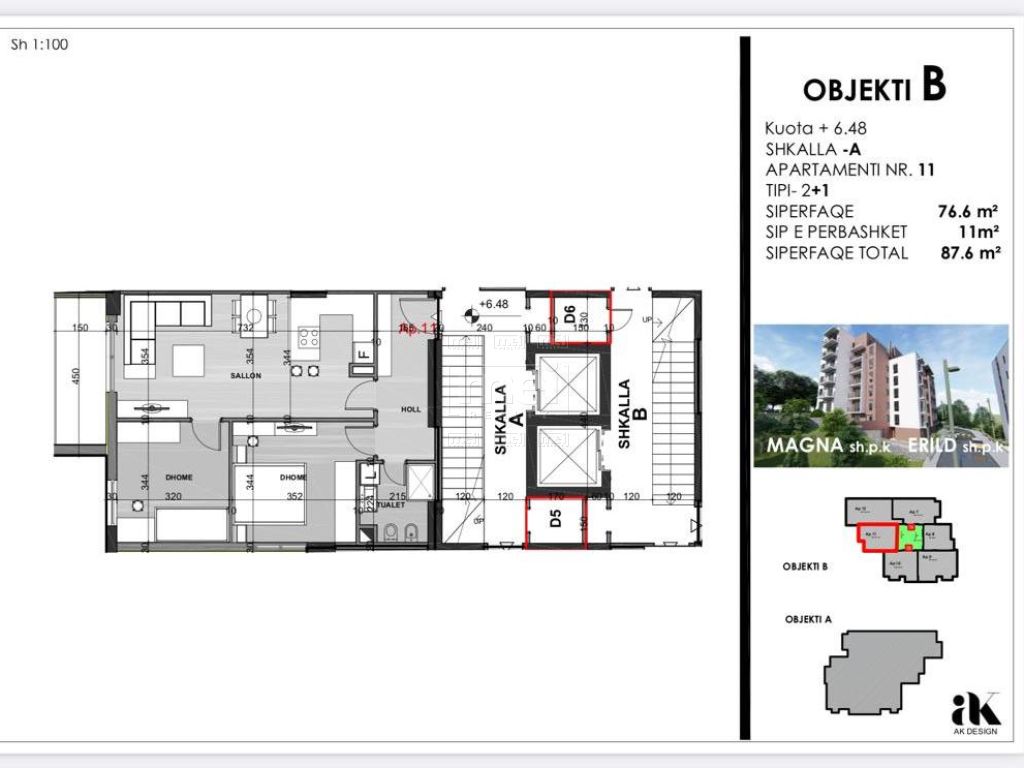 Te Kopshti Botanik Shitet Apartamenti 2+1
