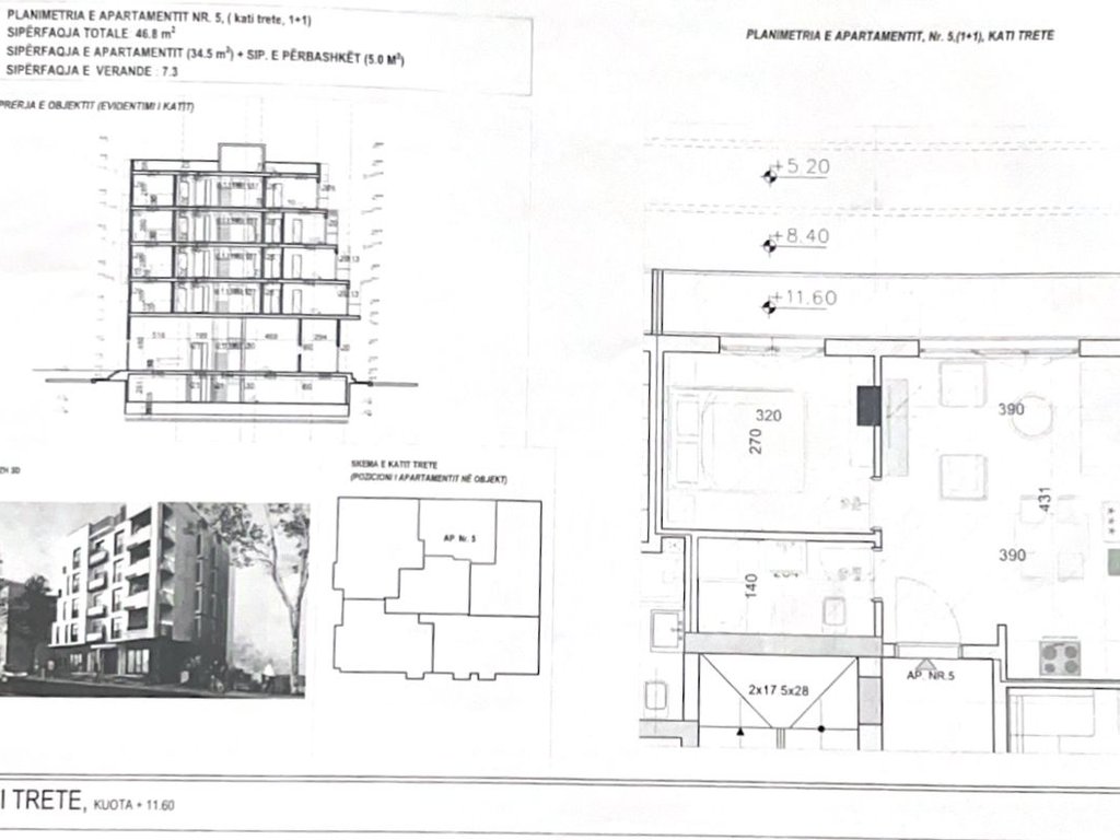 SHITET APARTAMENT 1+1 NE GOLEM