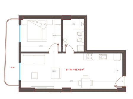 SHITET APARTAMENT 1+1 NE MALI I ROBIT TEK SAPPHIRE POINT!
