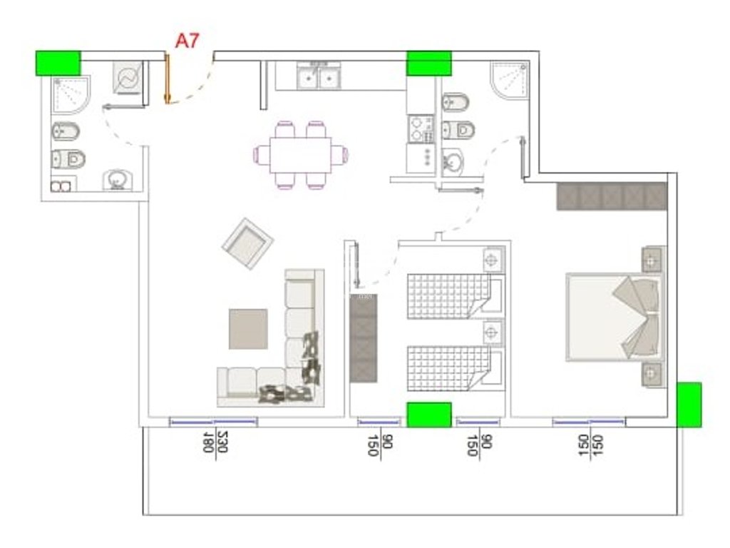 SHITET APARTAMENT 2+2 ME BALLKON TË MADH NE GOLEM