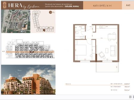 FOR SALE 1+1 APARTMENT IN THE "HERA" RESIDENCE IN GOLEM!