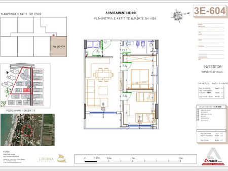 SHITET APARTAMENT 2+1 TE REZIDENCA "LIBURNA" NE GOLEM!