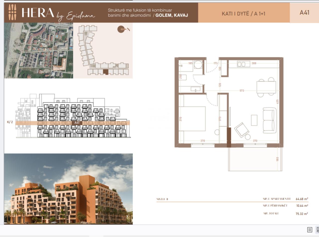 FOR SALE 1+1 APARTMENT IN THE "HERA" RESIDENCE IN GOLEM!