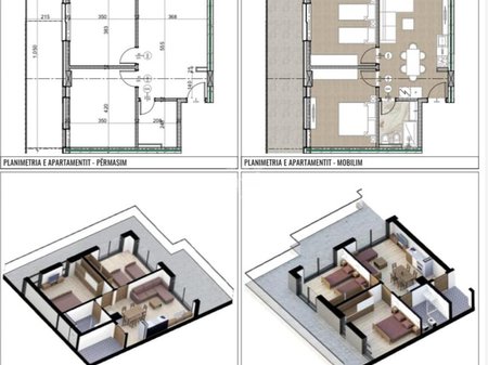 SHITET APARTAMENT 2+1 TE "VISION 1" NE MALIN E ROBIT