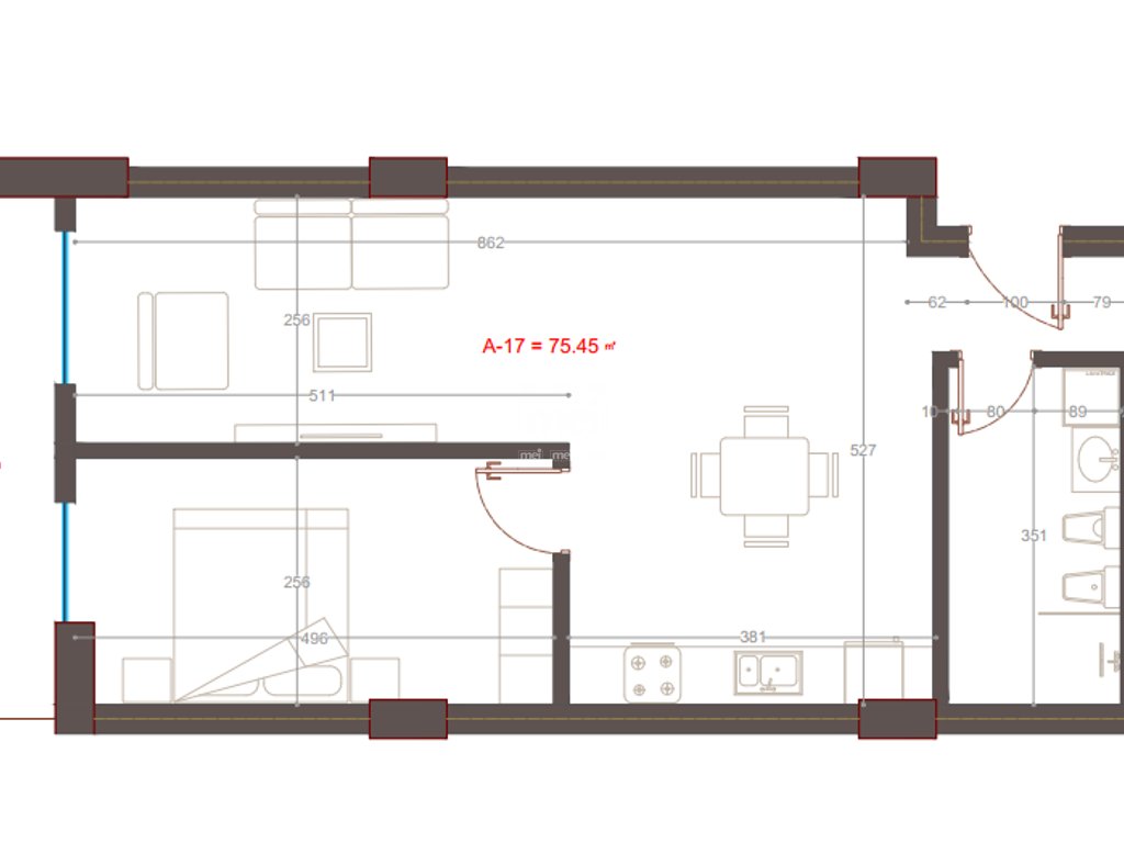 SHITET APARTAMENT 1+1 NE MALI I ROBIT!